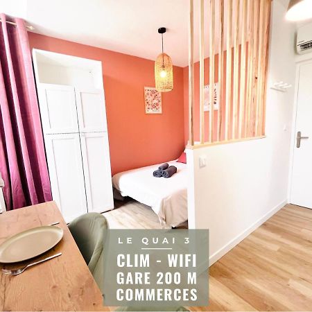 Le Quai 3 - Studio Neuf Lumineux Calme - Clim - Wifi - Gare A 200M Ажан Екстериор снимка